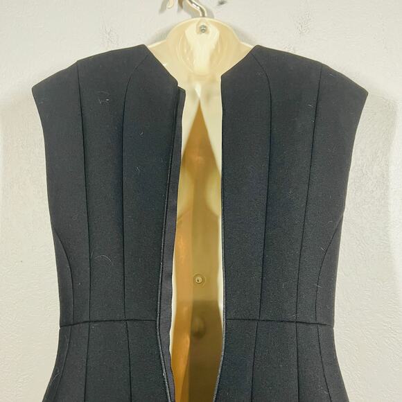 Dice Kayek Structured Scuba Dress Sleeveless Piped Knee Black Couture DIY - S - Picture 11 of 15